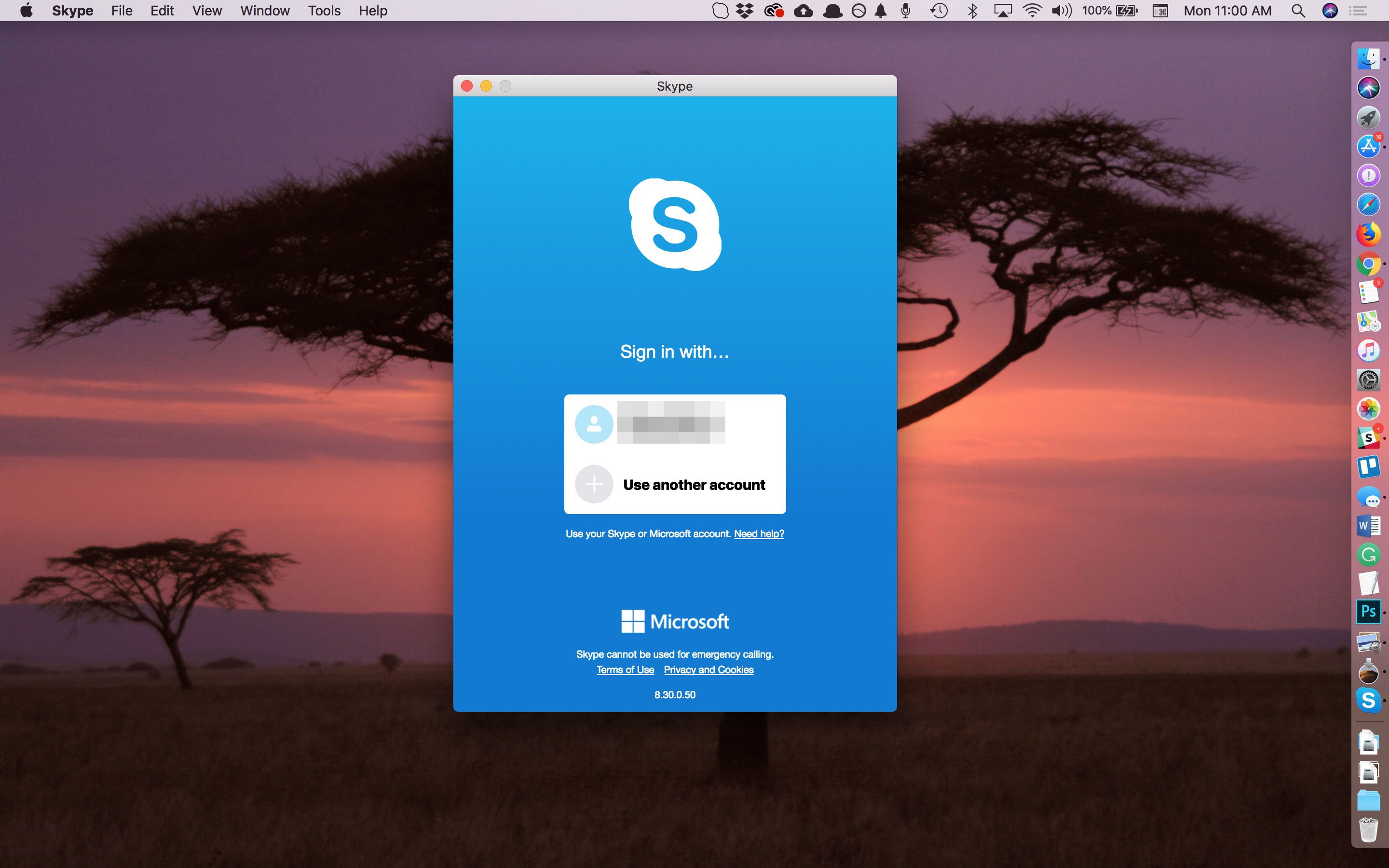 skype for business mac unexpected error